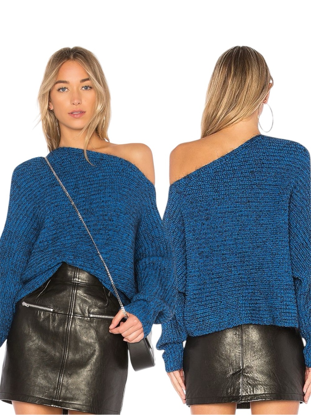 T BY ALEXANDER WANG MOHAIR ASYMMETRICAL SWEATER SIZE XSMALL - BNWT